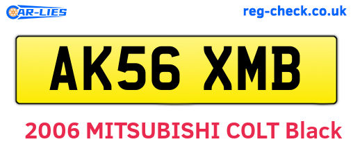 AK56XMB are the vehicle registration plates.