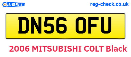 DN56OFU are the vehicle registration plates.