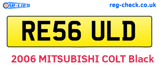 RE56ULD are the vehicle registration plates.