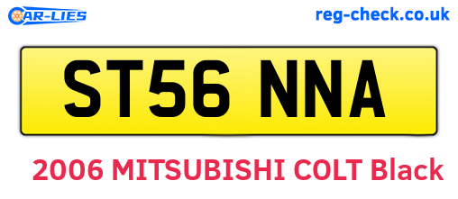 ST56NNA are the vehicle registration plates.