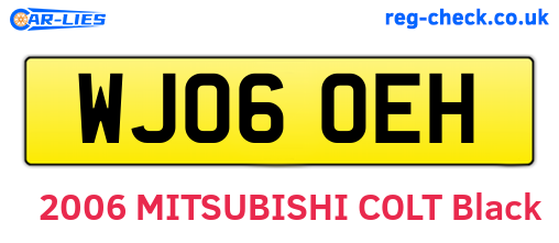 WJ06OEH are the vehicle registration plates.