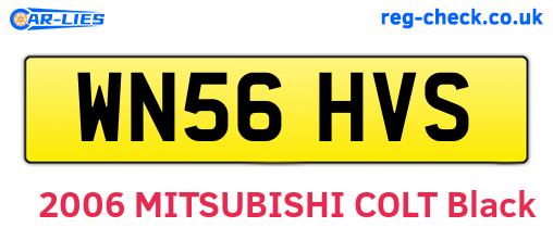 WN56HVS are the vehicle registration plates.