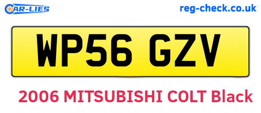 WP56GZV are the vehicle registration plates.