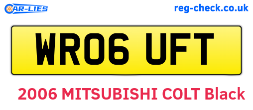 WR06UFT are the vehicle registration plates.