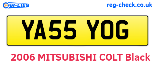 YA55YOG are the vehicle registration plates.