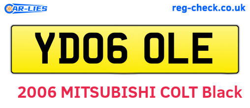YD06OLE are the vehicle registration plates.