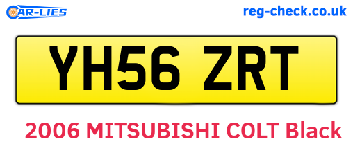 YH56ZRT are the vehicle registration plates.