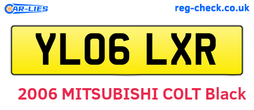 YL06LXR are the vehicle registration plates.
