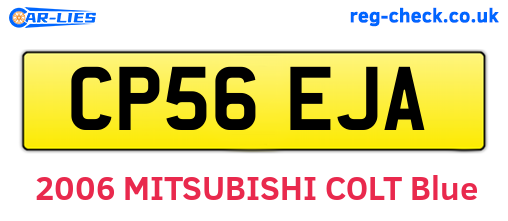 CP56EJA are the vehicle registration plates.