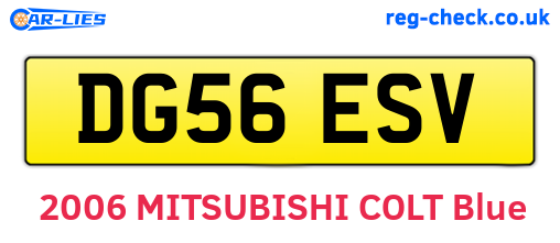 DG56ESV are the vehicle registration plates.