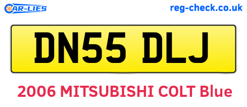 DN55DLJ are the vehicle registration plates.