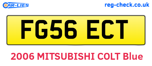FG56ECT are the vehicle registration plates.