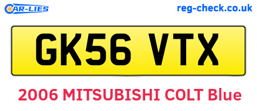 GK56VTX are the vehicle registration plates.
