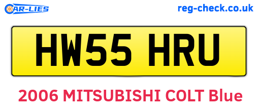 HW55HRU are the vehicle registration plates.