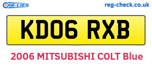 KD06RXB are the vehicle registration plates.