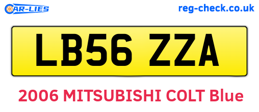 LB56ZZA are the vehicle registration plates.