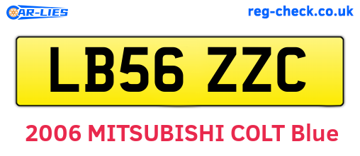 LB56ZZC are the vehicle registration plates.
