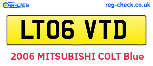 LT06VTD are the vehicle registration plates.