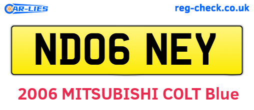ND06NEY are the vehicle registration plates.