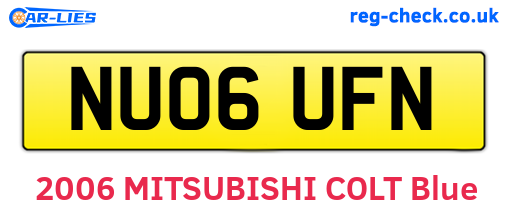 NU06UFN are the vehicle registration plates.