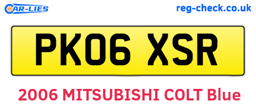 PK06XSR are the vehicle registration plates.