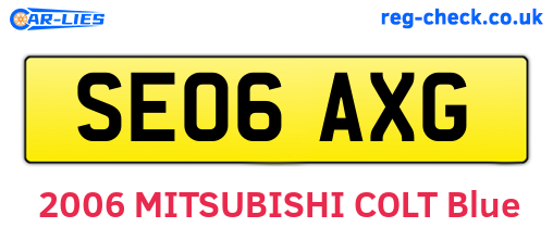 SE06AXG are the vehicle registration plates.