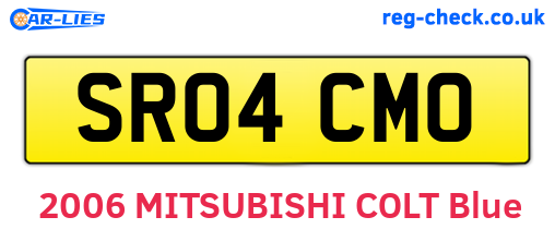 SR04CMO are the vehicle registration plates.