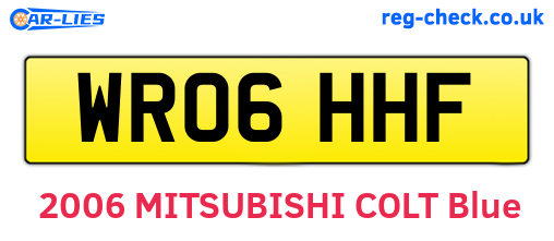 WR06HHF are the vehicle registration plates.