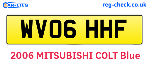 WV06HHF are the vehicle registration plates.