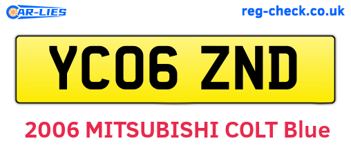 YC06ZND are the vehicle registration plates.