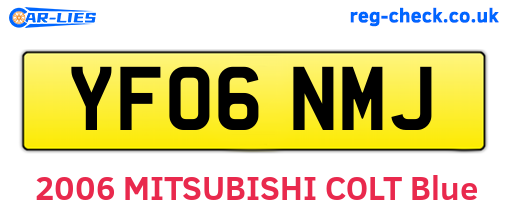 YF06NMJ are the vehicle registration plates.