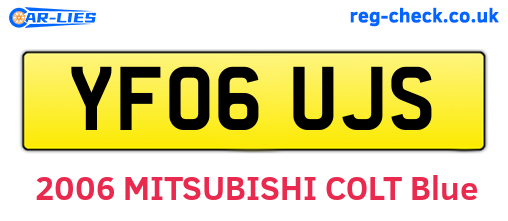 YF06UJS are the vehicle registration plates.