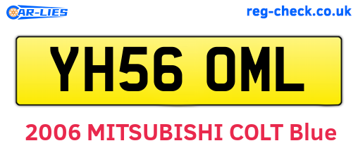 YH56OML are the vehicle registration plates.