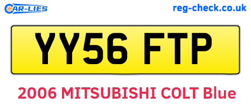 YY56FTP are the vehicle registration plates.