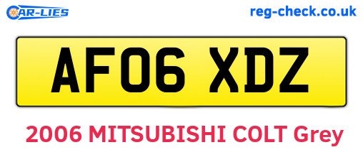 AF06XDZ are the vehicle registration plates.