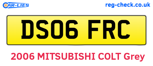 DS06FRC are the vehicle registration plates.