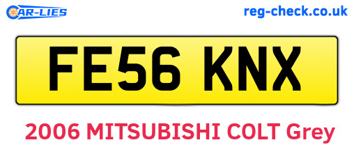FE56KNX are the vehicle registration plates.