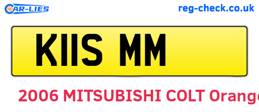 K11SMM are the vehicle registration plates.