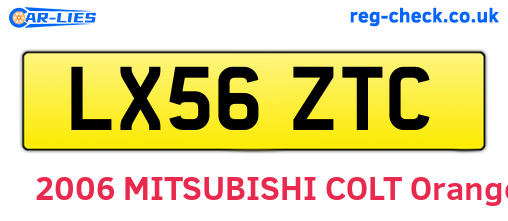 LX56ZTC are the vehicle registration plates.
