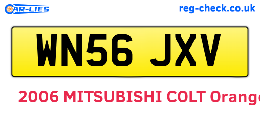 WN56JXV are the vehicle registration plates.