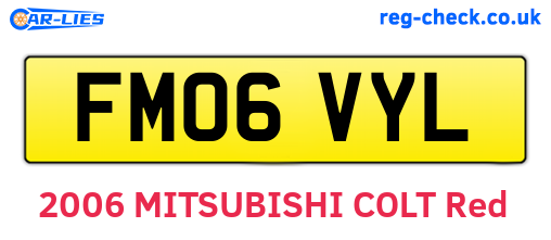 FM06VYL are the vehicle registration plates.