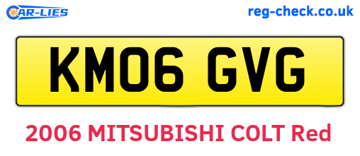 KM06GVG are the vehicle registration plates.