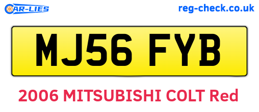 MJ56FYB are the vehicle registration plates.