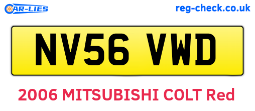 NV56VWD are the vehicle registration plates.