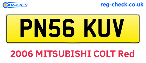 PN56KUV are the vehicle registration plates.