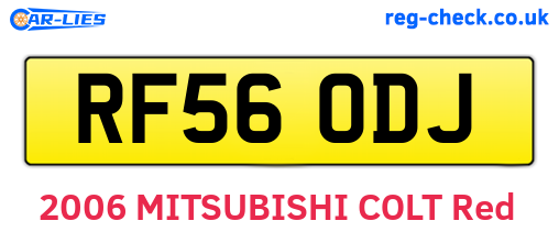 RF56ODJ are the vehicle registration plates.