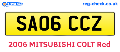 SA06CCZ are the vehicle registration plates.