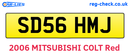 SD56HMJ are the vehicle registration plates.