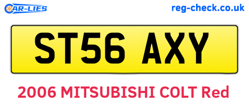 ST56AXY are the vehicle registration plates.