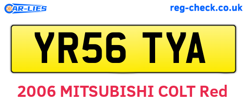 YR56TYA are the vehicle registration plates.